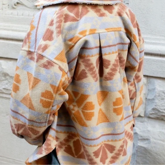 Free People Ruby Jacquard Patterned Shacket Jacket - Picture 7 of 9